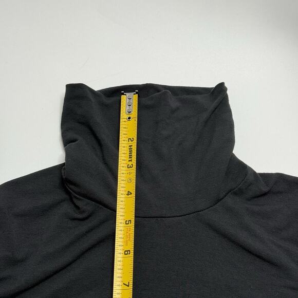 EILEEN FISHER Shirt Top Stretch Rayon Turtleneck Long Sleeve Black Size XS - Picture 6 of 11